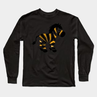 Zebra with black and yellow stripes Long Sleeve T-Shirt